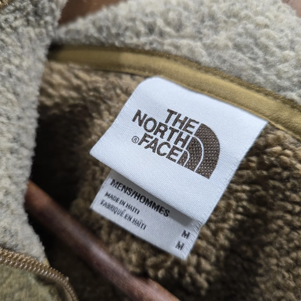 North Face Jacket Men Medium Brown Quarter Zip Pullover Gordon Lyons Sweater